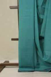 Turquoise Plain Cotton Mangalgiri Saree - SRTPCMS77