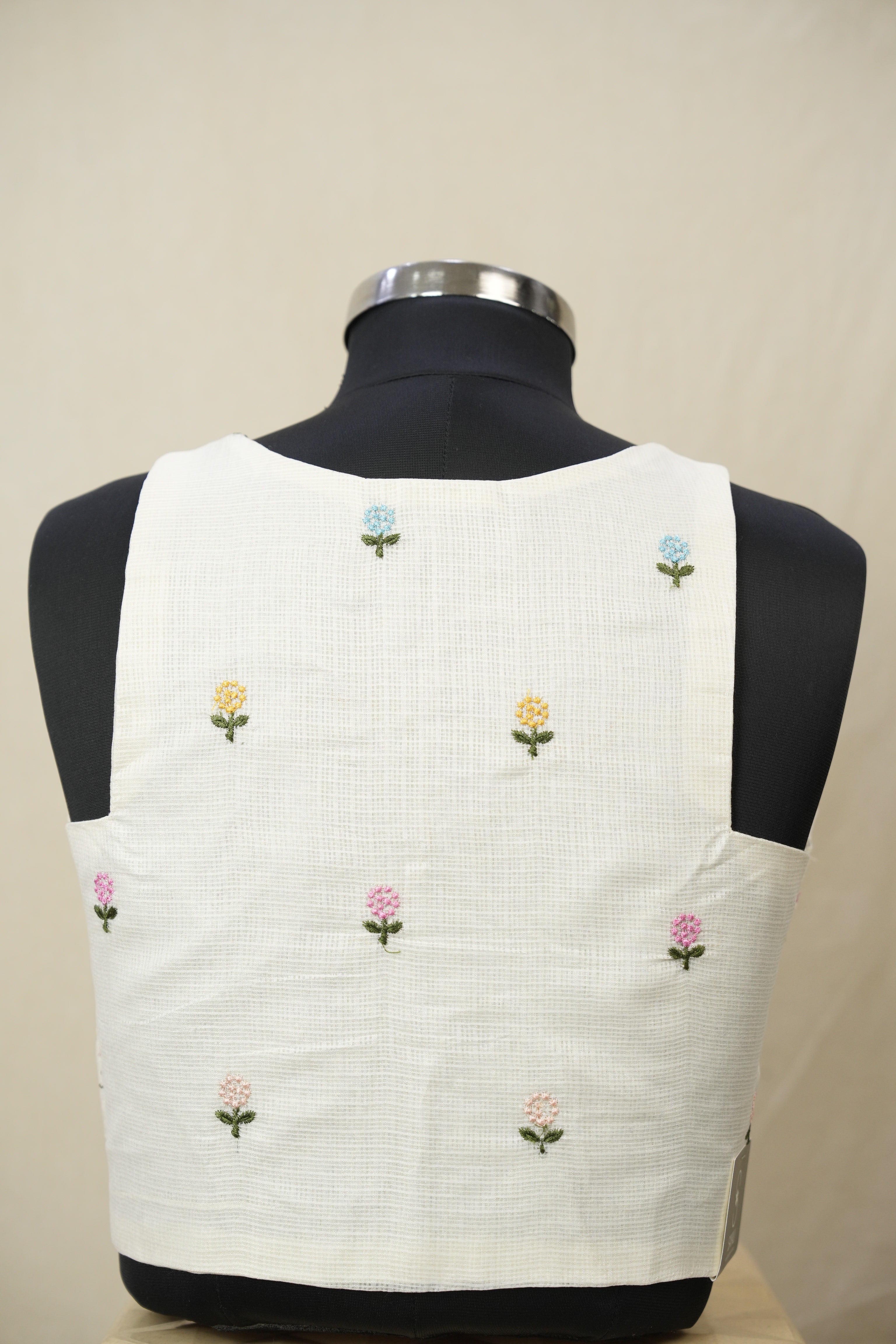 Pearl White Kota Silk Blouse - SRPWKSB04