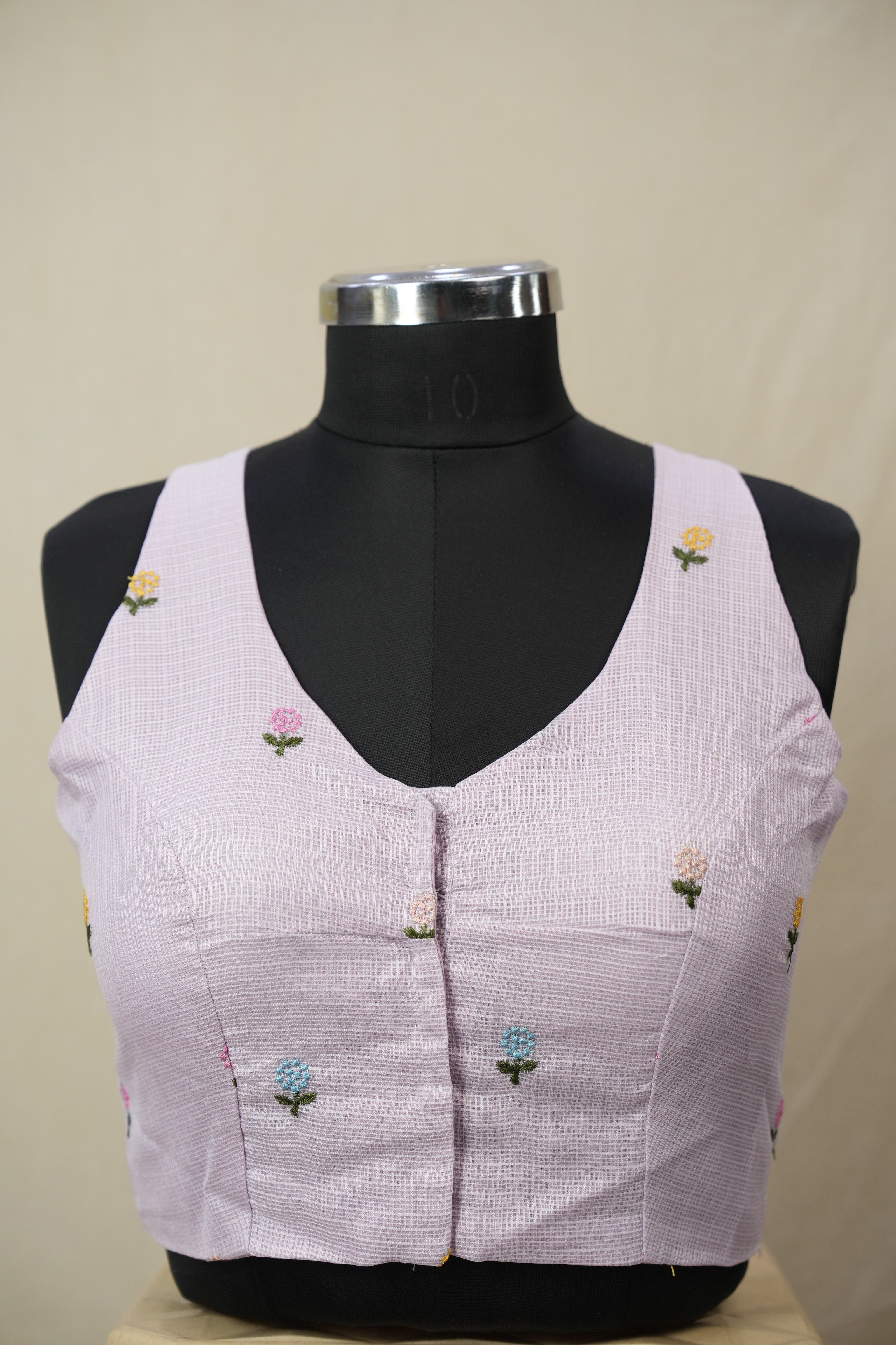 Lavender Kota Silk Blouse - SRLKSB03