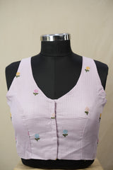 Lavender Kota Silk Blouse - SRLKSB03