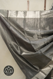 Dark Grey Zall Pattu Chanderi Silk Saree -SRDGZPCSS459