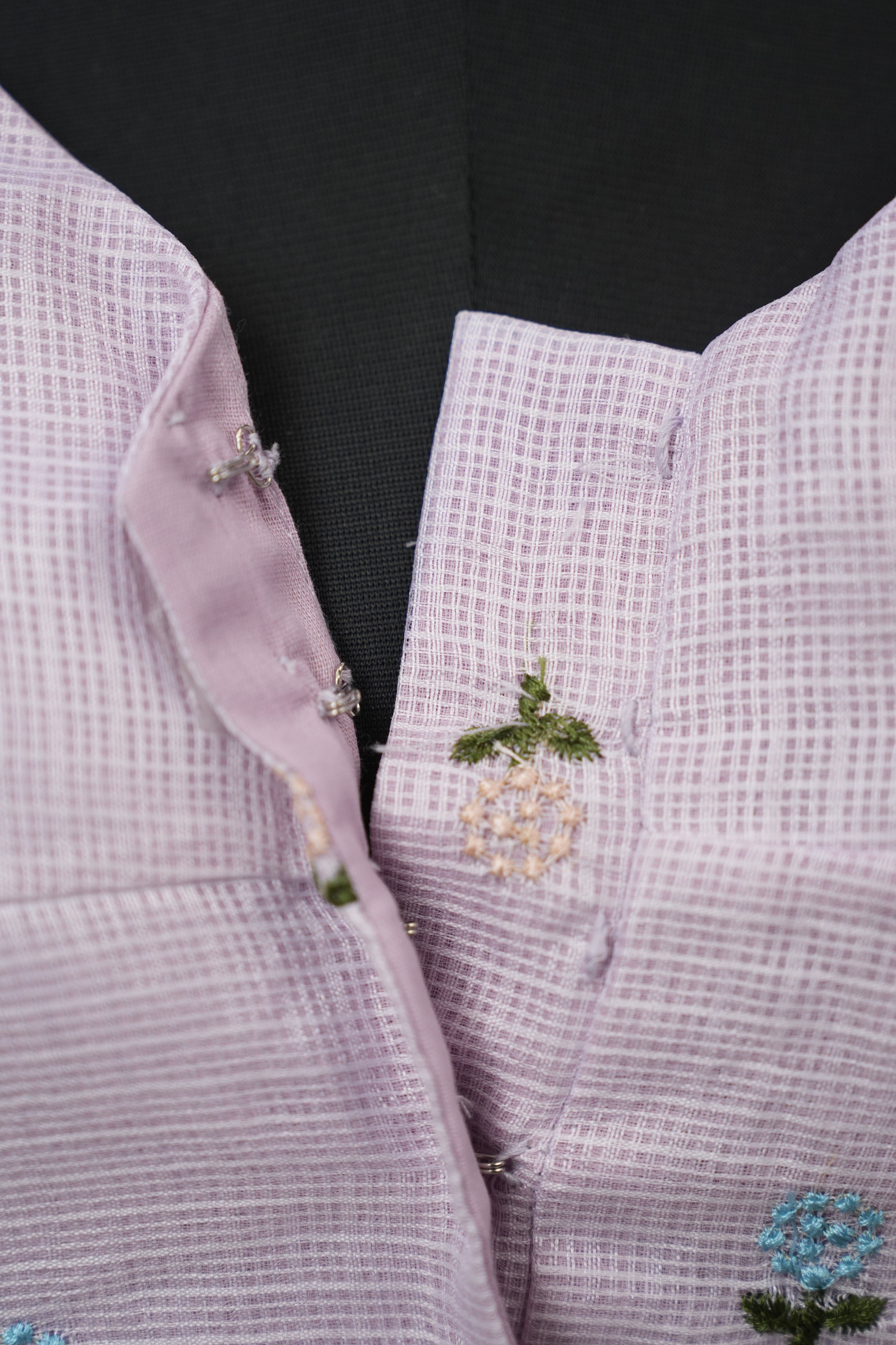 Lavender Kota Silk Blouse - SRLKSB03