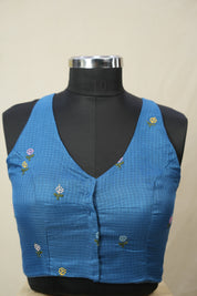Blue Kota Silk Blouse - SRBKSB08