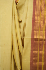 Lime Yellow Gadwal Cotton Silk Saree - SRLYGCSS150