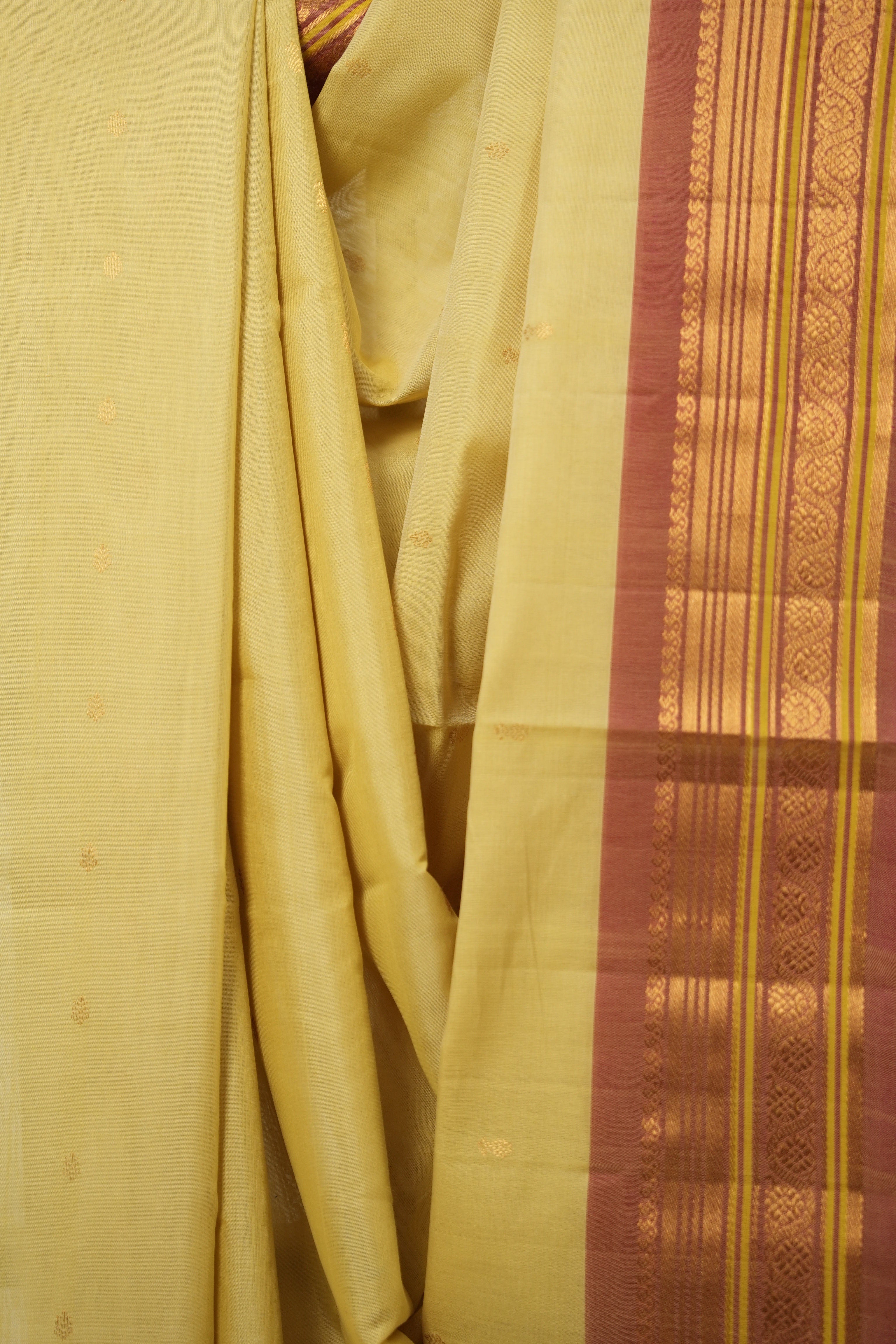 Lime Yellow Gadwal Cotton Silk Saree - SRLYGCSS150