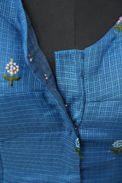 Blue Kota Silk Blouse - SRBKSB08