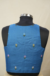 Blue Kota Silk Blouse - SRBKSB08