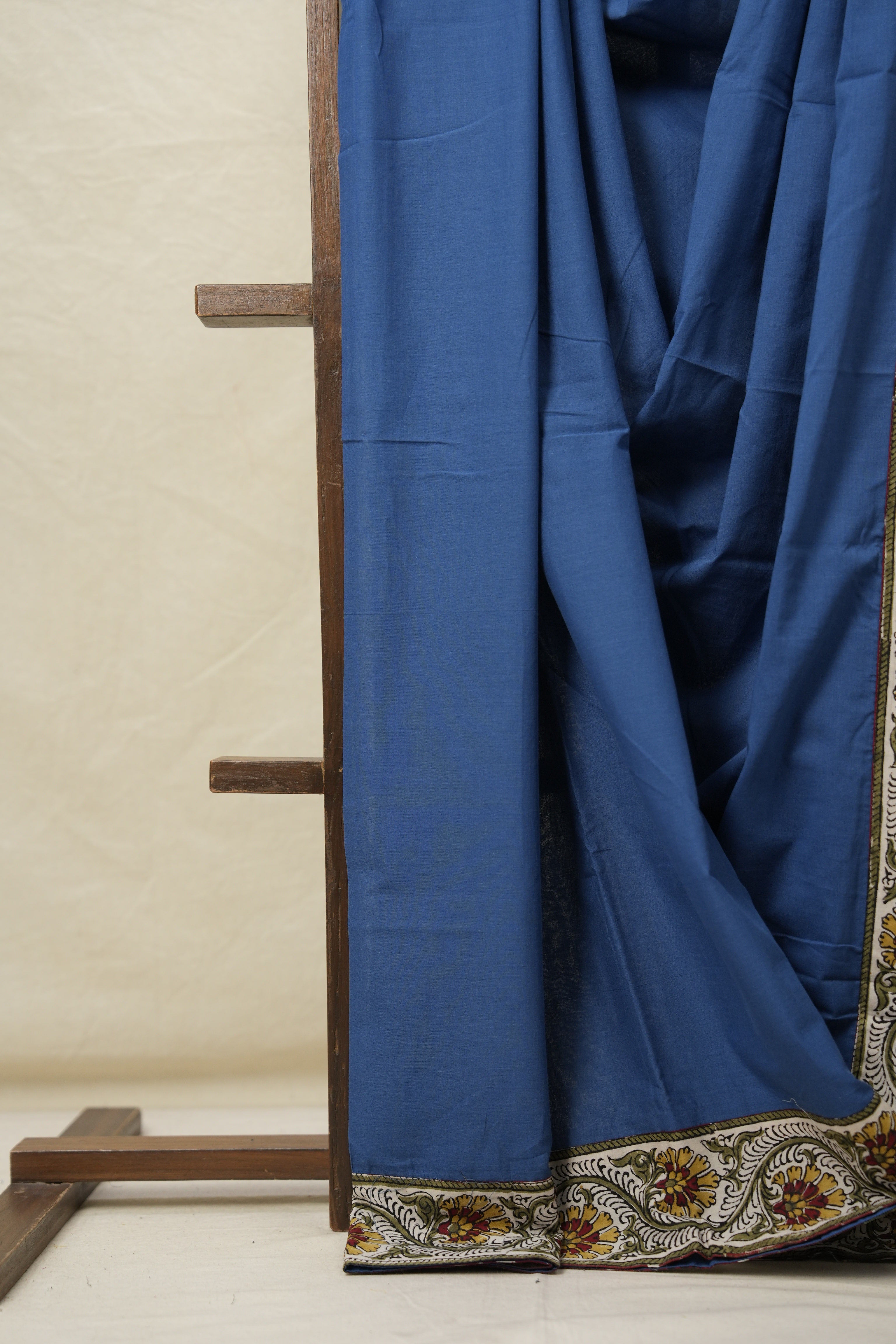 Blue Cotton Patchwork Saree - SRBCPS288