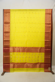 Lemon Yellow Chanderi Silk Saree - SRLYCSS489