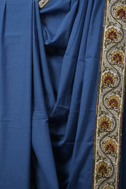 Blue Cotton Patchwork Saree - SRBCPS288