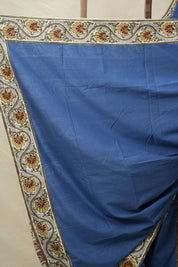Blue Cotton Patchwork Saree - SRBCPS288