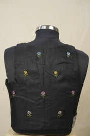 Black Kota Silk Blouse - SRBKSB07