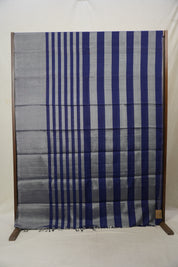 Grey Blue Chanderi Tissue Silk Saree-SRGBCTSS119