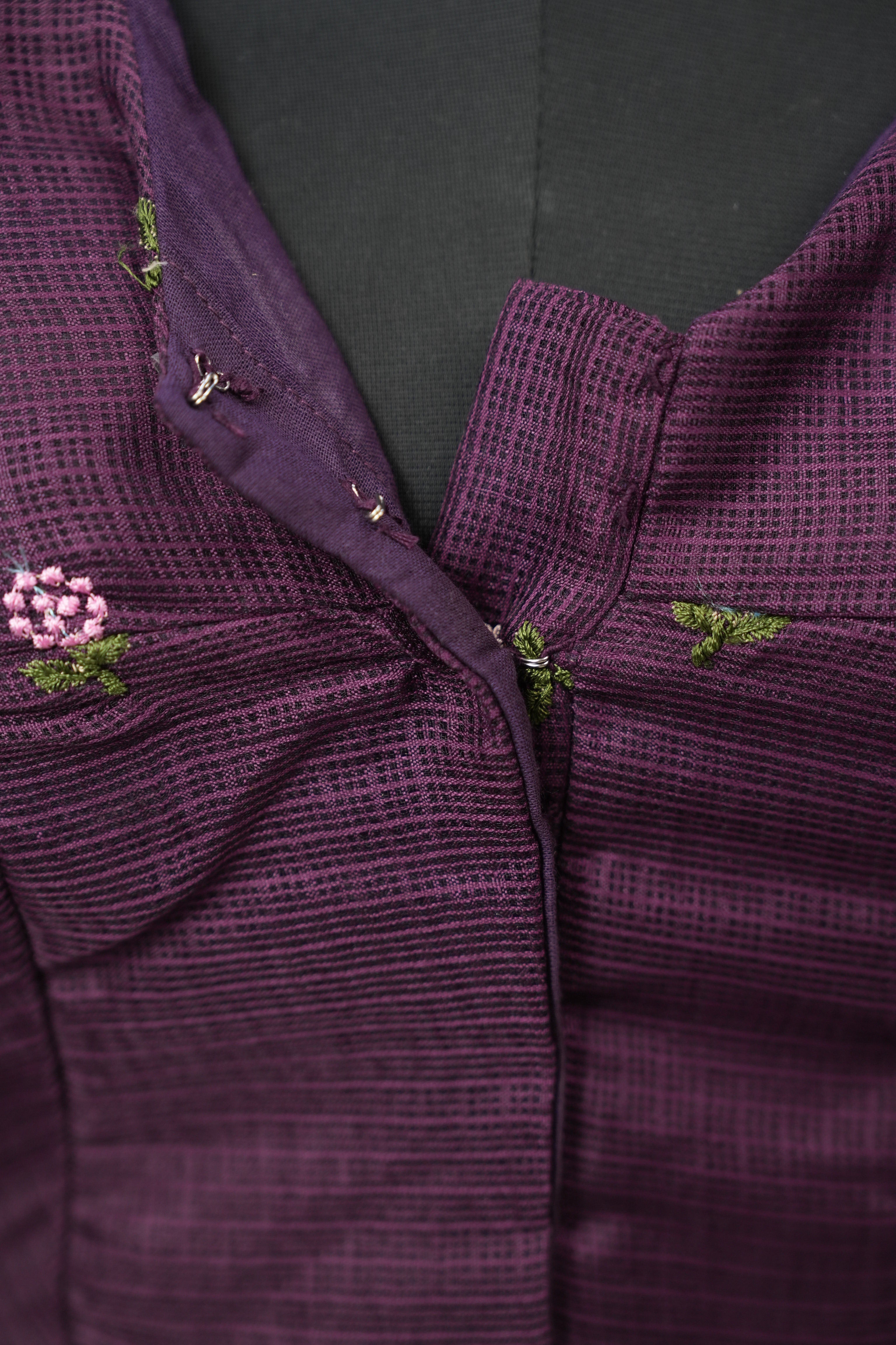 Deep Purple Kota Silk Blouse - SRDPKSB06