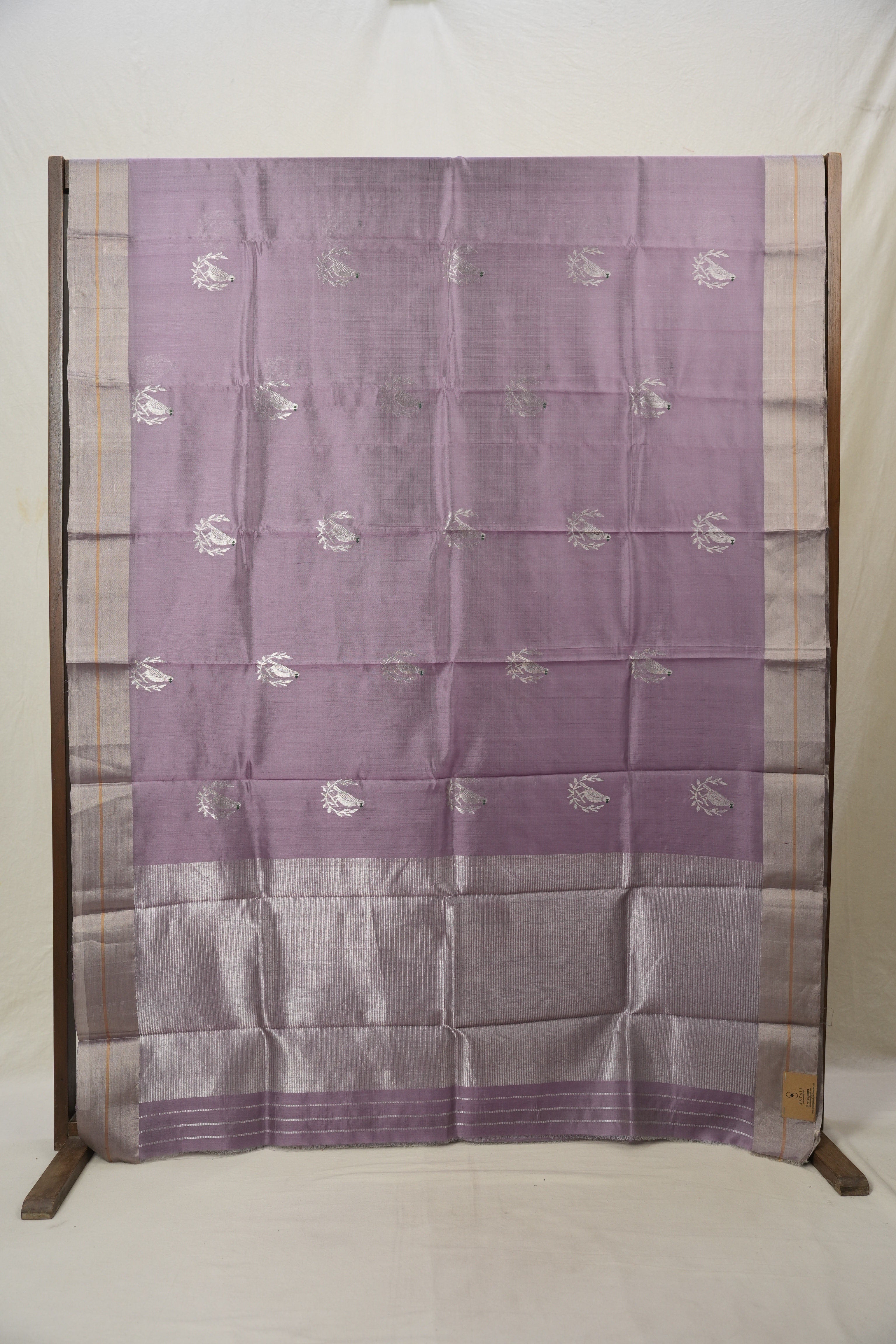 Grey Purple Chanderi Silk Saree - SRGPCSS514
