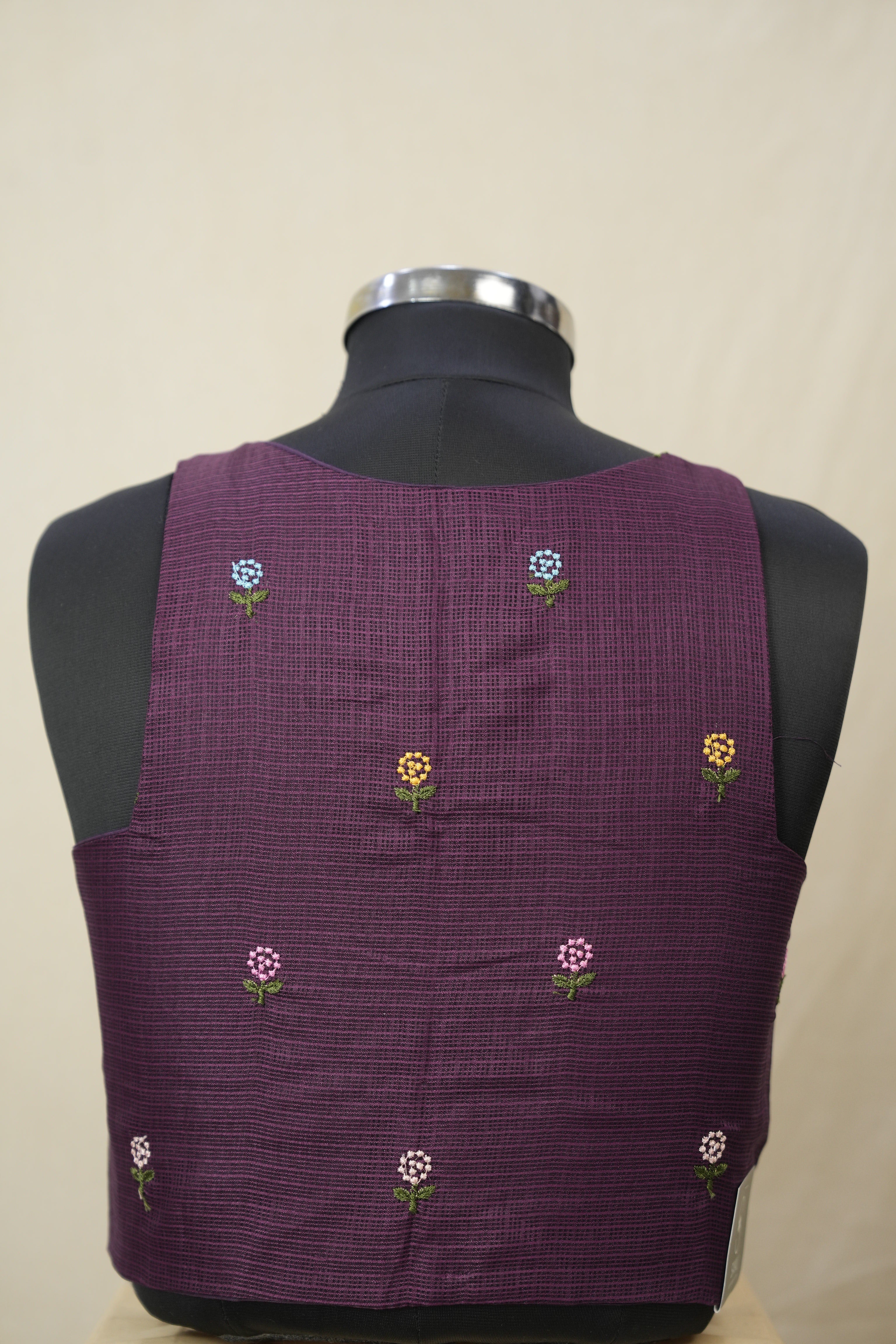 Deep Purple Kota Silk Blouse - SRDPKSB06