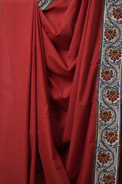 Maroon Cotton Patchwork Saree - SRMCPS287