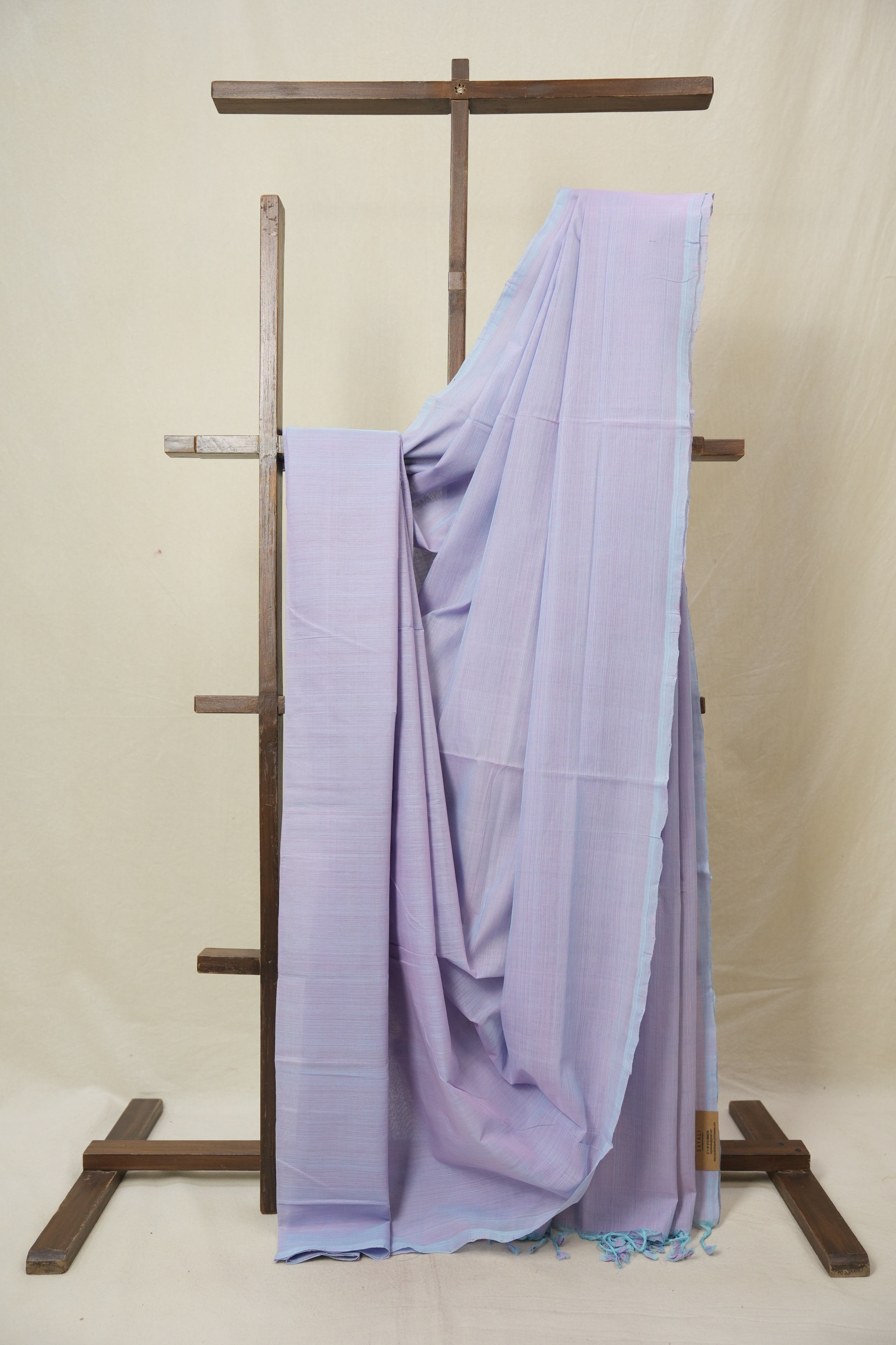 Lilac Plain Cotton Mangalgiri Saree - SRLPCMS92