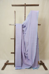 Lilac Plain Cotton Mangalgiri Saree - SRLPCMS92