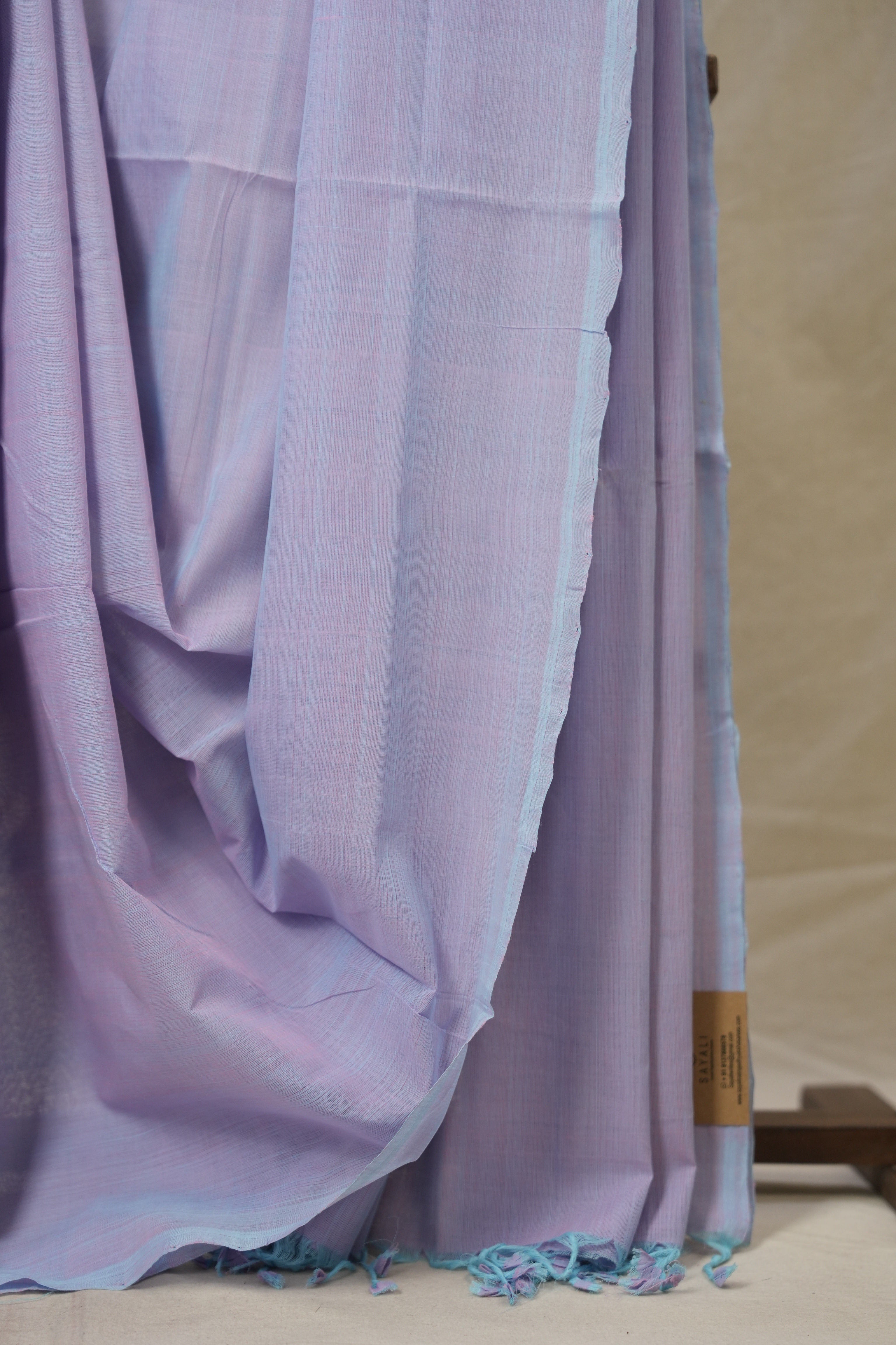 Lilac Plain Cotton Mangalgiri Saree - SRLPCMS92