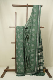 Green HBP Cotton Saree - SRGCS3517