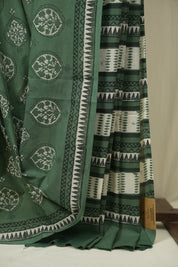Green HBP Cotton Saree - SRGCS3517