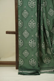 Green HBP Cotton Saree - SRGCS3517