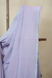 Lilac Plain Cotton Mangalgiri Saree - SRLPCMS92