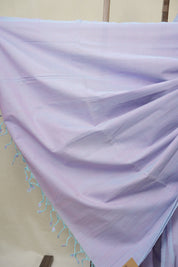 Lilac Plain Cotton Mangalgiri Saree - SRLPCMS92