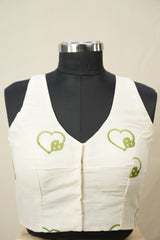 Cream Cotton Blouse - SRCCB01