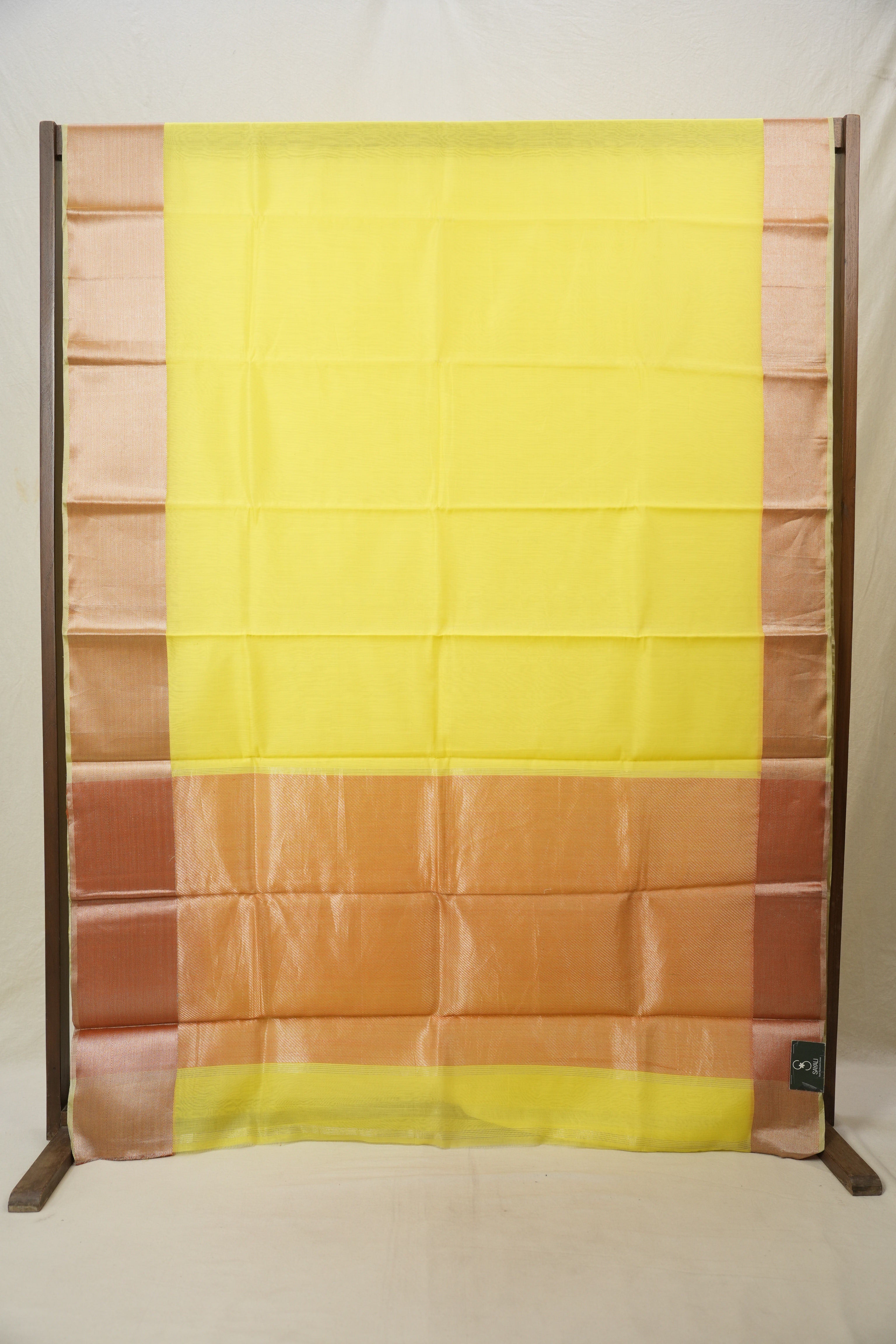 Neon Yellow Chanderi Silk Saree-SRNYCSS35