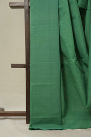 Dark Green Plain Cotton Mangalgiri Saree - SRDGPCMS91