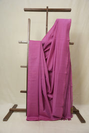 Pink Plain Cotton Mangalgiri Saree - SRPPCMS93