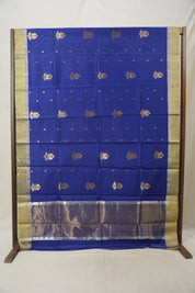 Dark Blue Chanderi Cotton Silk Saree - SRDBCSS436