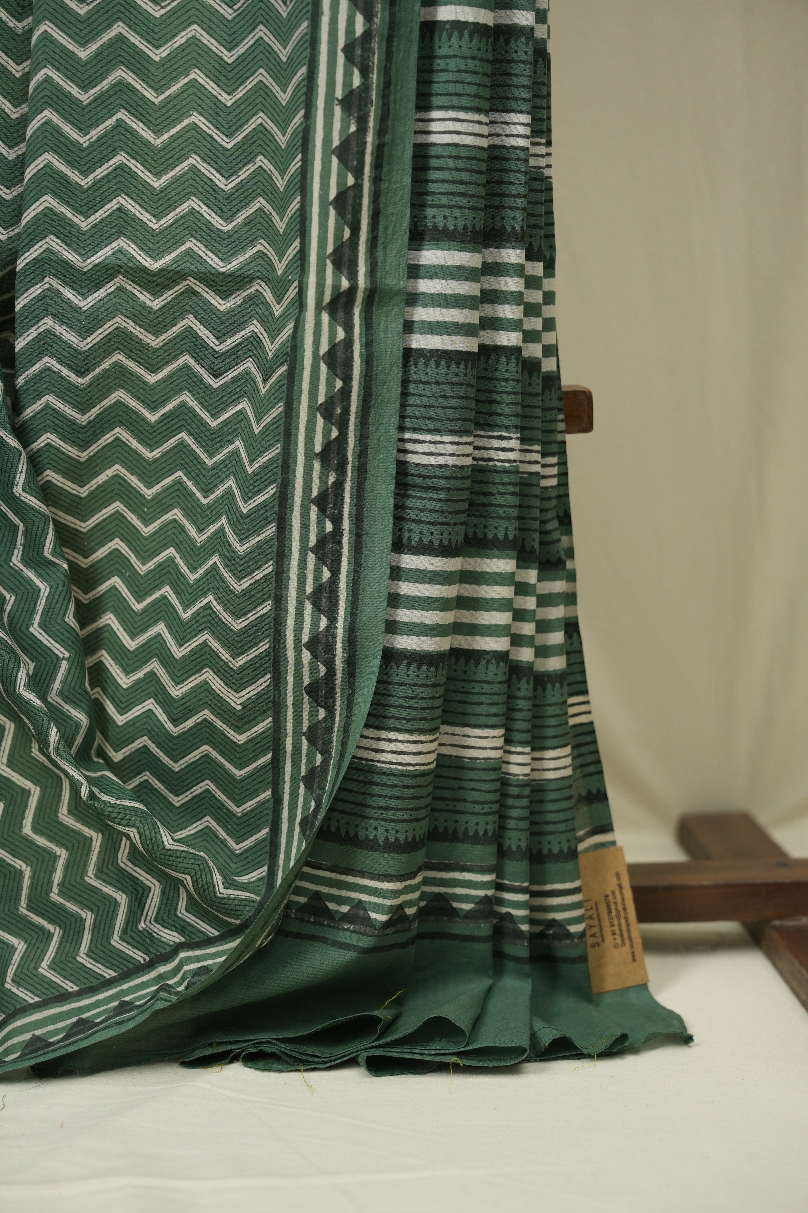 Green HBP Cotton Saree - SRGCS3521