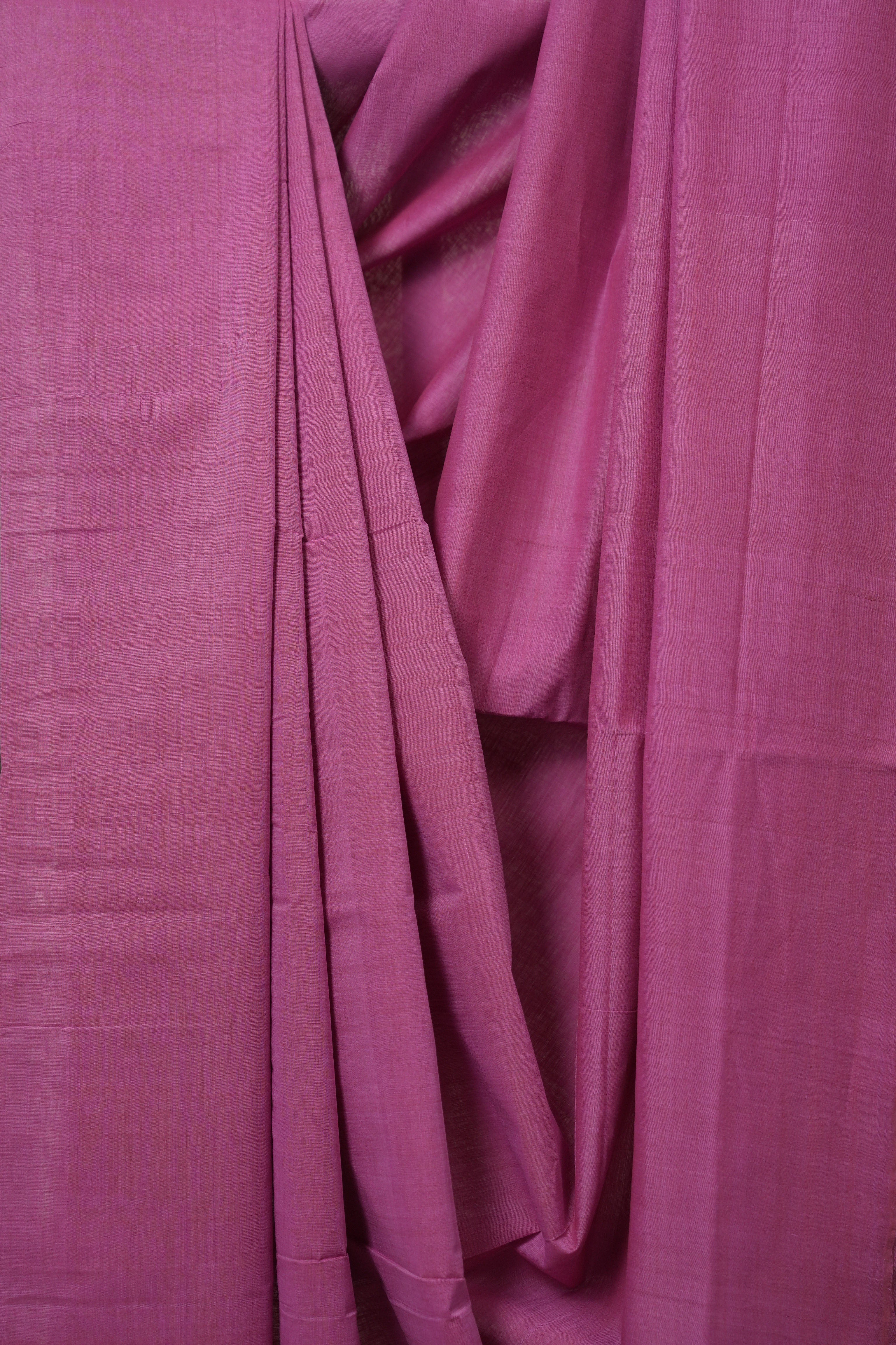 Pink Plain Cotton Mangalgiri Saree - SRPPCMS93