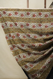 Black Cotton Patchwork Saree - SRBCPS286