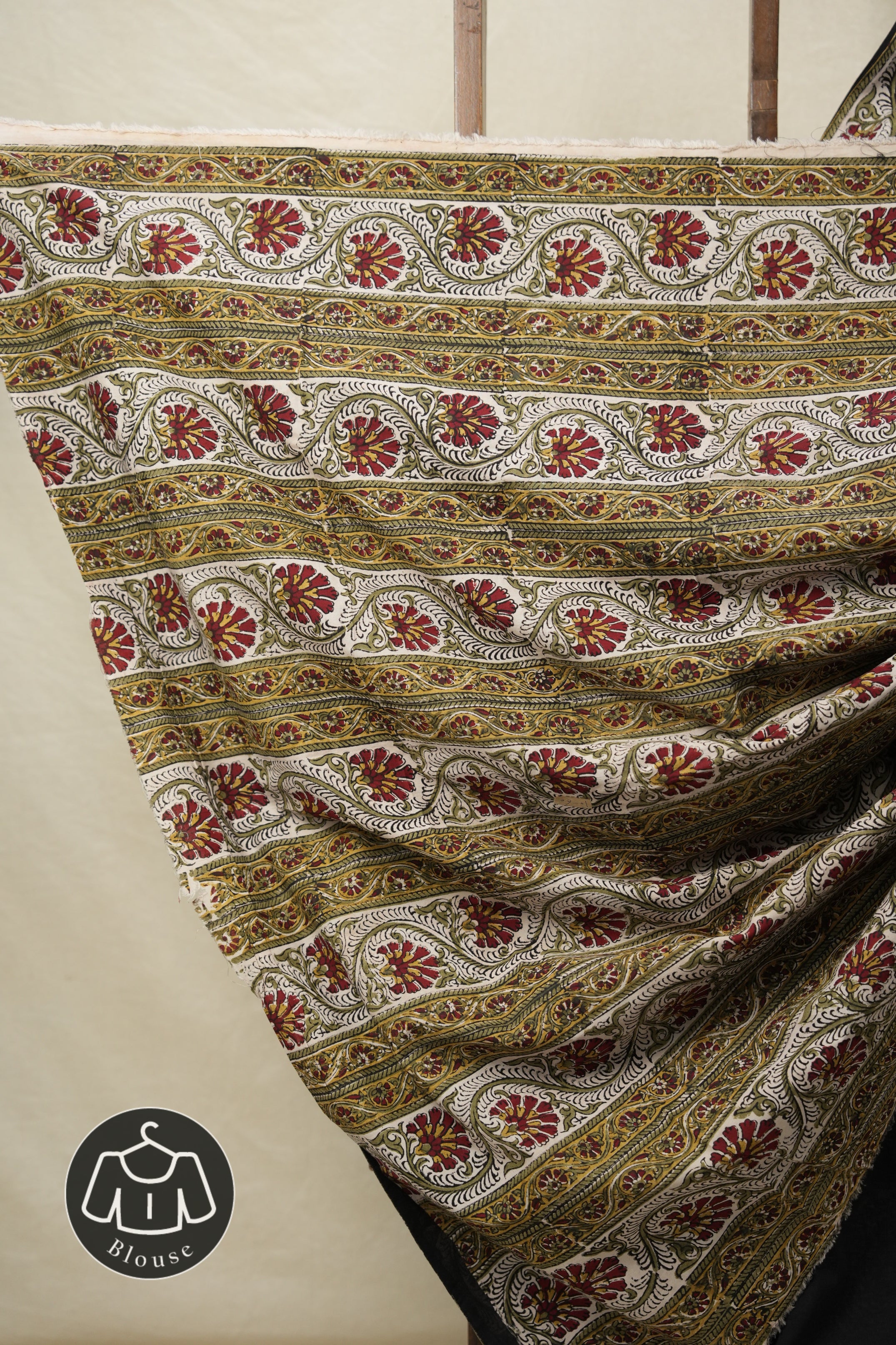 Black Cotton Patchwork Saree - SRBCPS286
