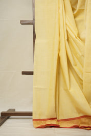 Pastel Yellow Cotton Paithani Saree - SRPYCPS643