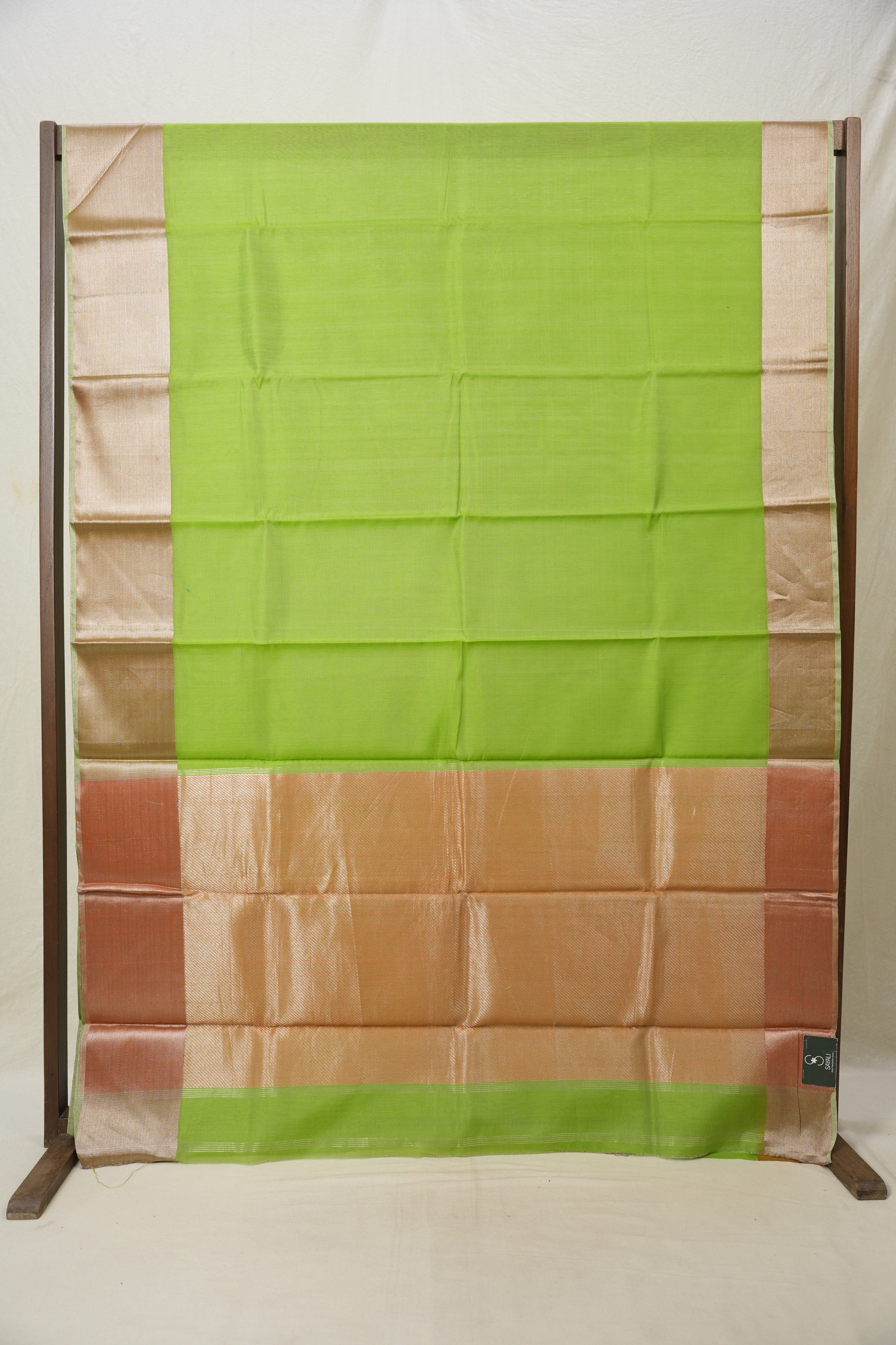 Parrot Green Chanderi Silk Saree-SRPGCSS39