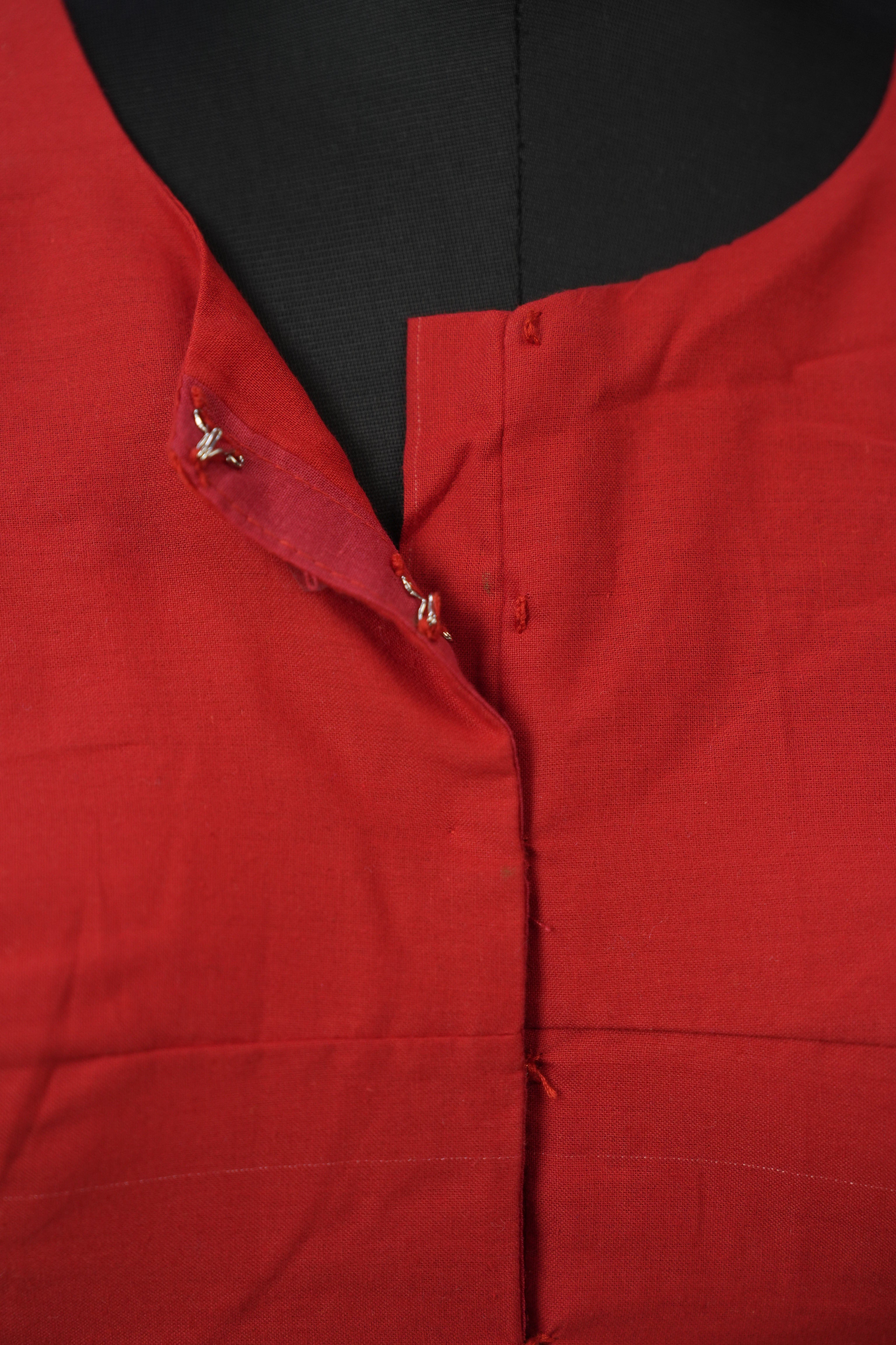 Red Cotton Blouse - SRRCB03