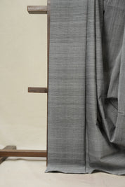 Grey Plain Cotton Mangalgiri Saree - SRGPCMS94