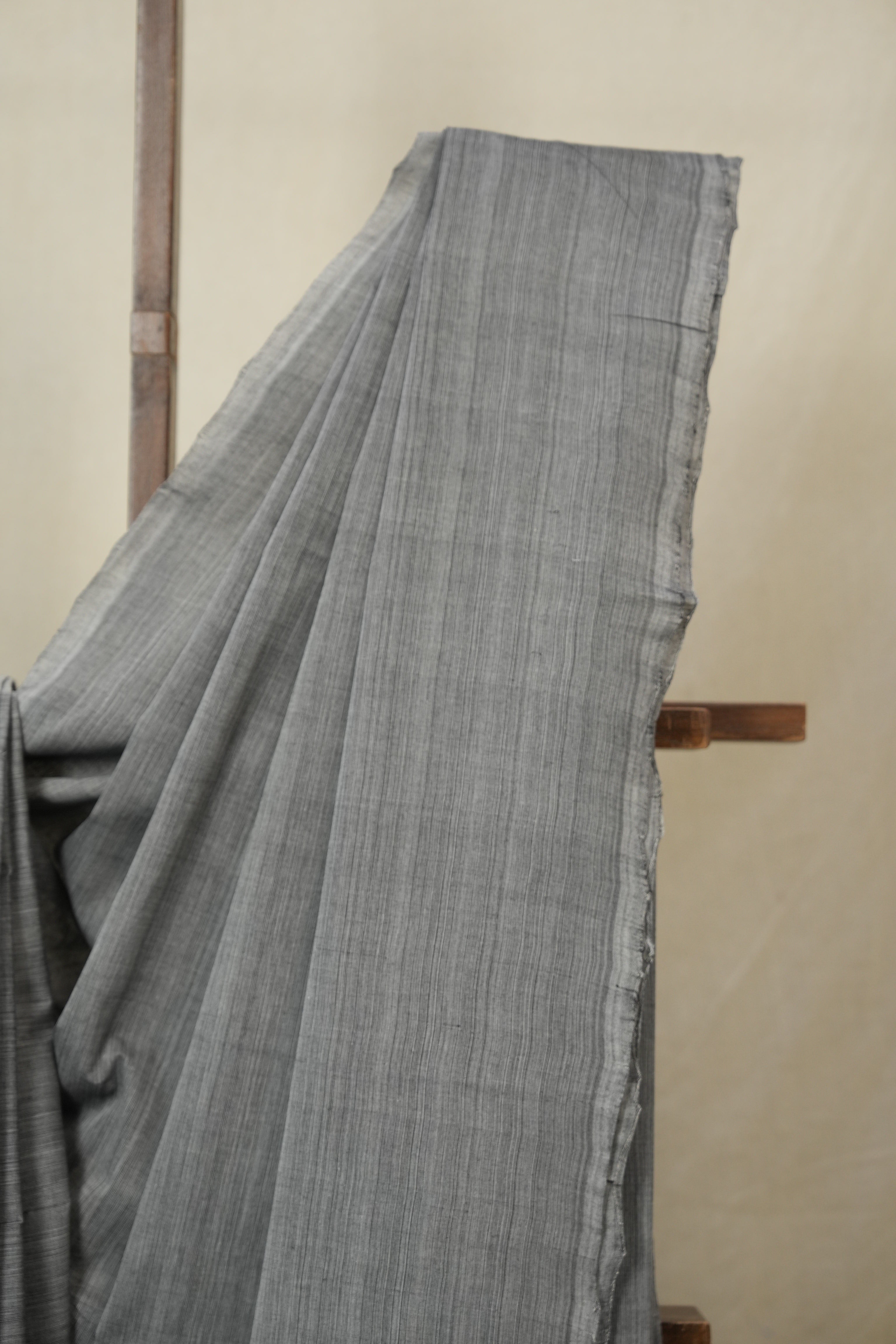 Grey Plain Cotton Mangalgiri Saree - SRGPCMS94