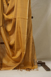 Musturd Yellow Maheshwari Tissue Saree - SRMYMTS699