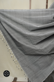 Grey Plain Cotton Mangalgiri Saree - SRGPCMS94