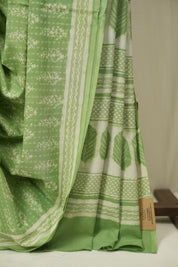 Pista Green HBP Cotton Saree - SRPGCS3520