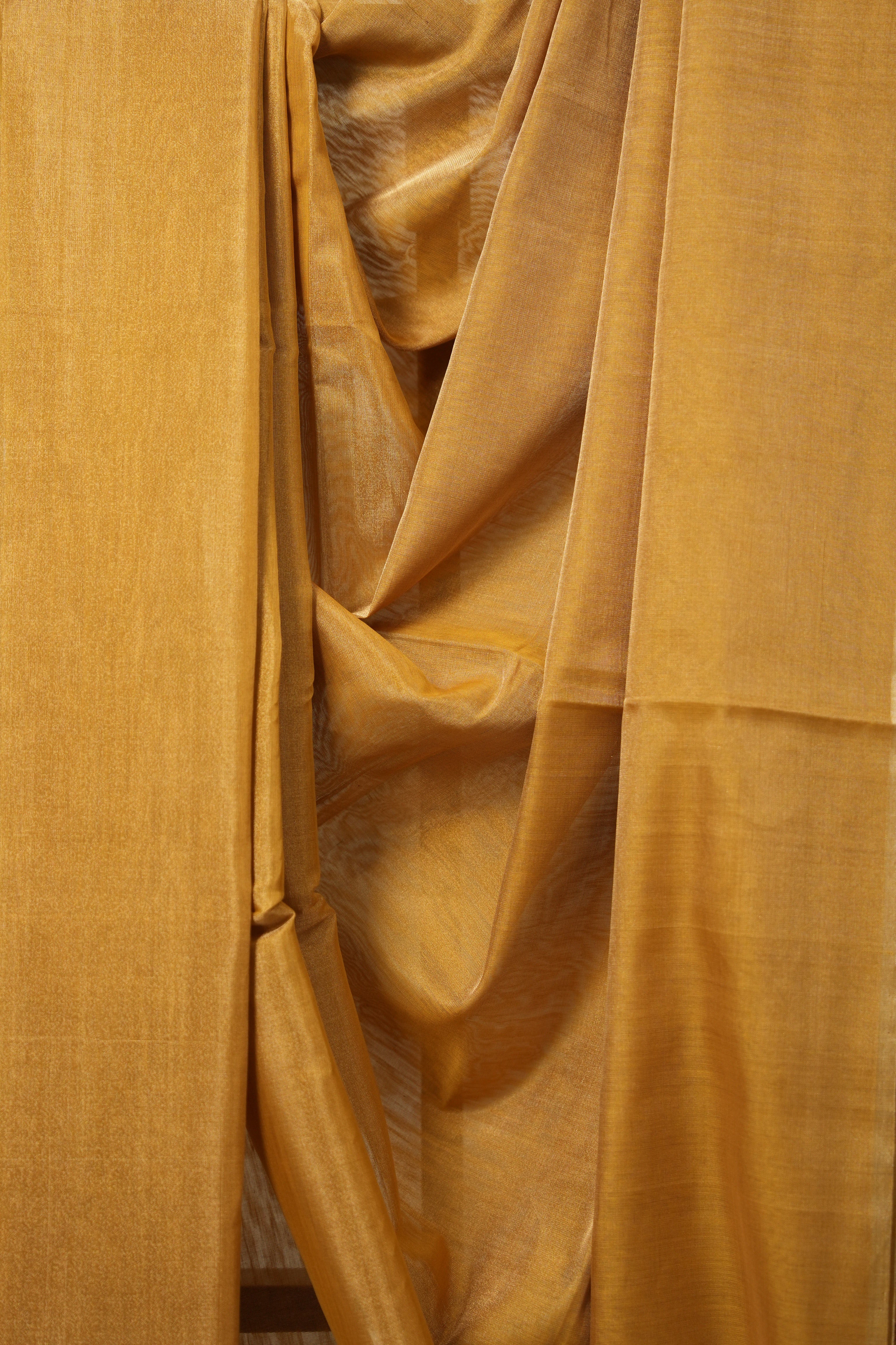 Musturd Yellow Maheshwari Tissue Saree - SRMYMTS699