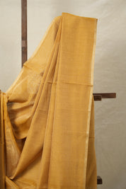 Musturd Yellow Maheshwari Tissue Saree - SRMYMTS699