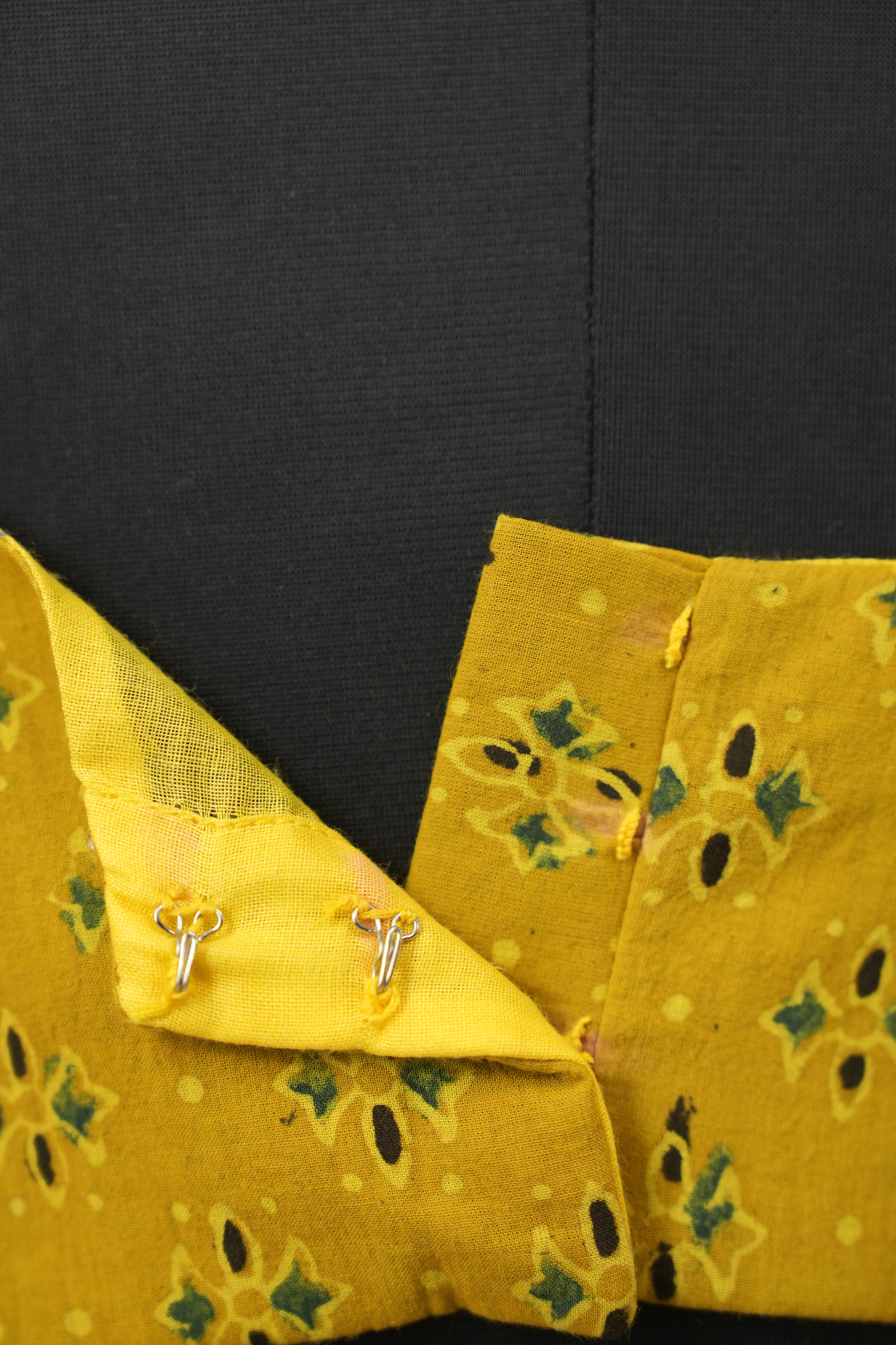 Mustard HBP Ajrakh Cotton Blouse - SRMACB24