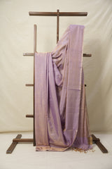 Lavender Maheshwari Tissue Saree - SRLMTS701